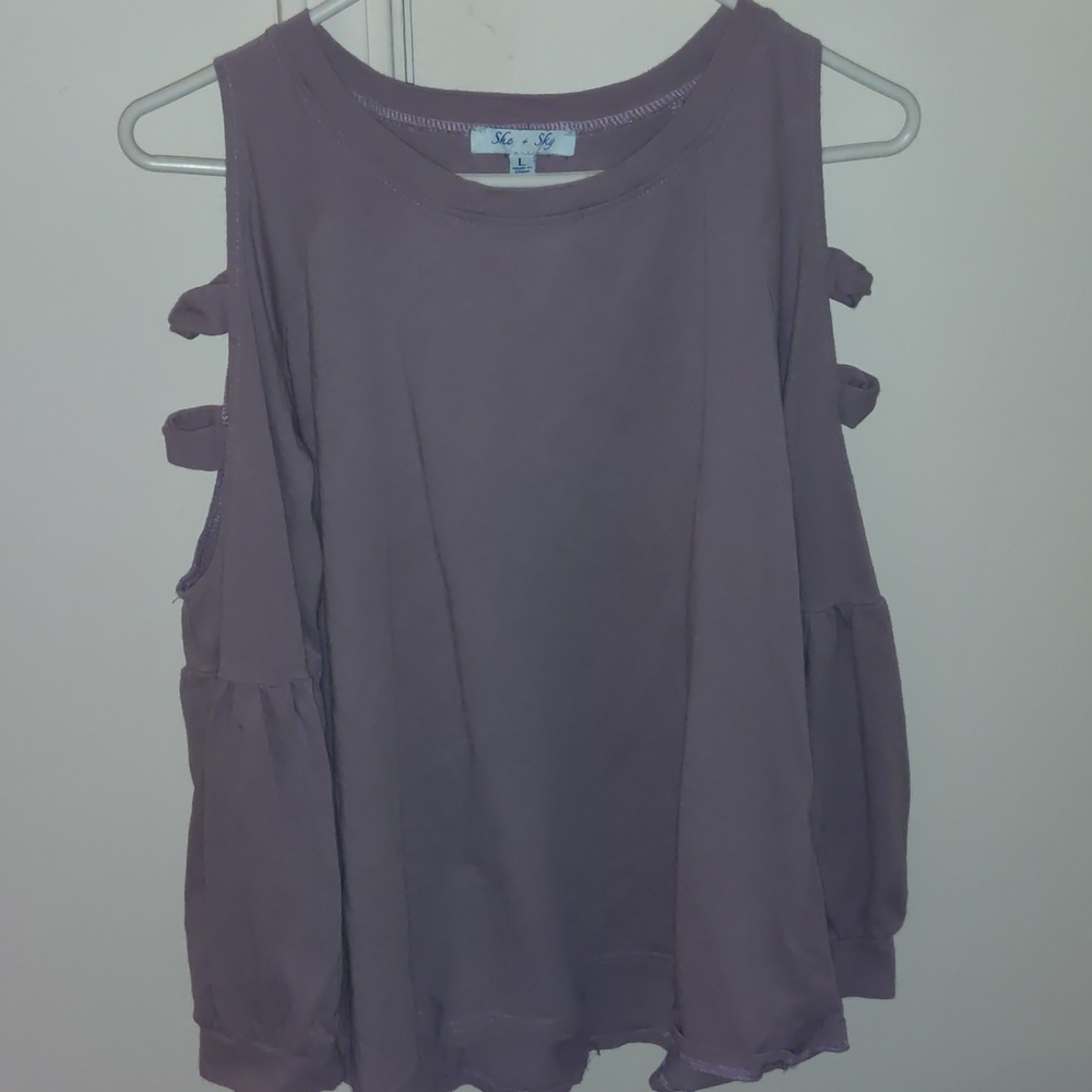 Long Sleeve Cutout Shirt